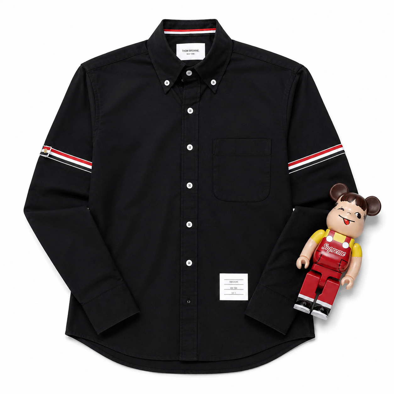 Thom Brown Oxford Đen Cúc Trắng