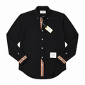 Thom Brown Oxford Đen Viền Bo Tay Dài