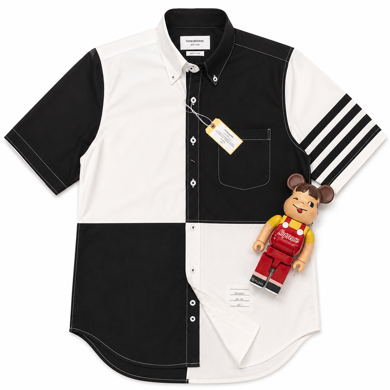 Thom Brown Oxford Patchwork 4 Mảnh Tay Ngắn