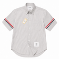 Thom Brown Oxford Sọc Xám Viền 2 Tay