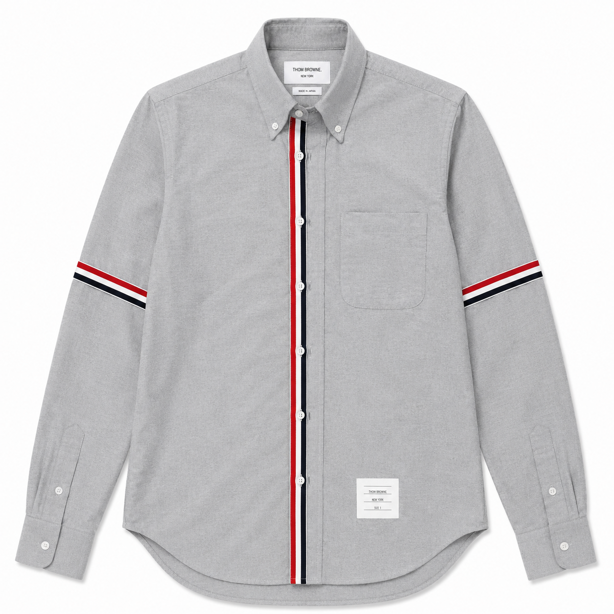 Thom Brown Oxford Xám Viền 2 Tay